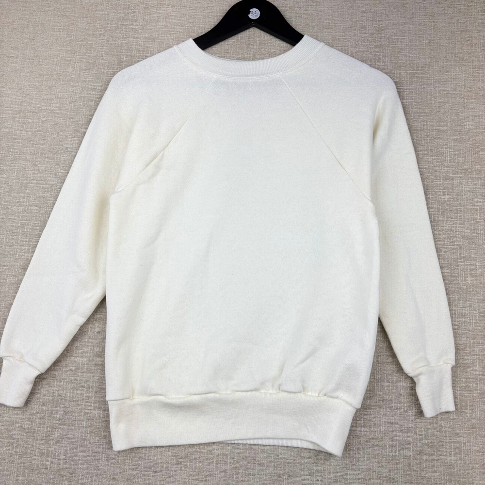 VTG Pannill Kids Large Women's Large Sweatshirt Cream Raglan Pullover USA Made